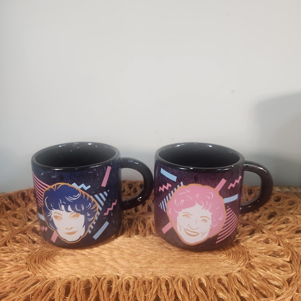 Golden Girls TV Show Coffee Mug Set – Retro Pop Art Ceramic Cups – 11oz